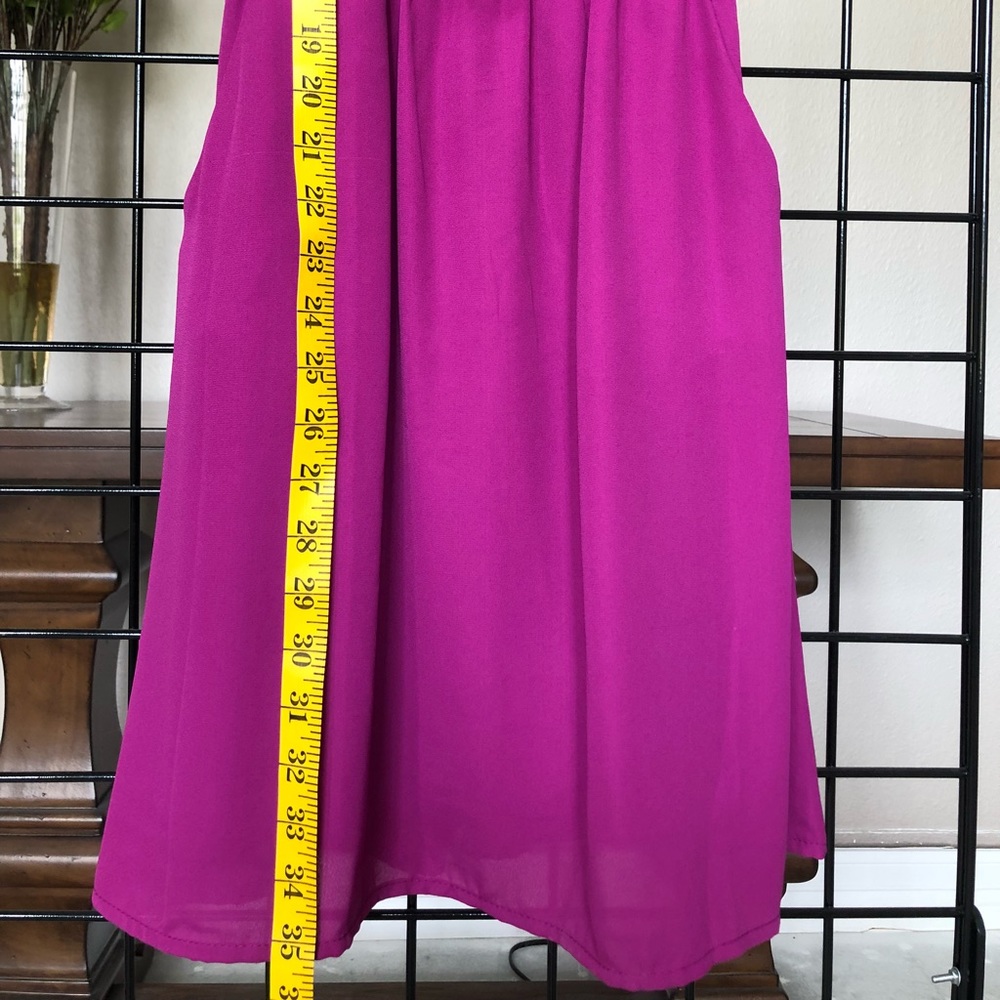 Fuchsia Racer Back Dress - Picture 4 of 5